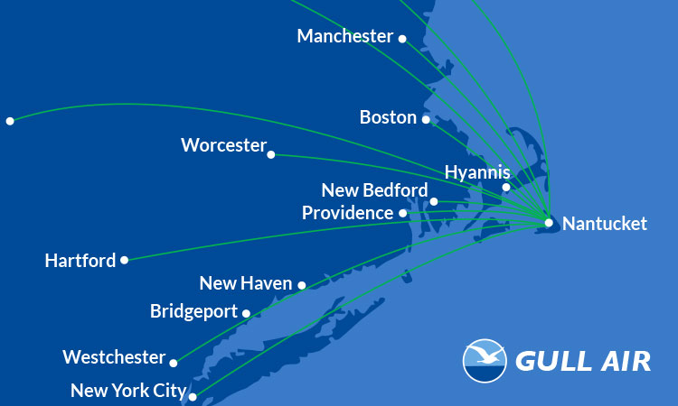 Nantucket Charter Airline, Gull Air Flys to any Airport in the Northeast.