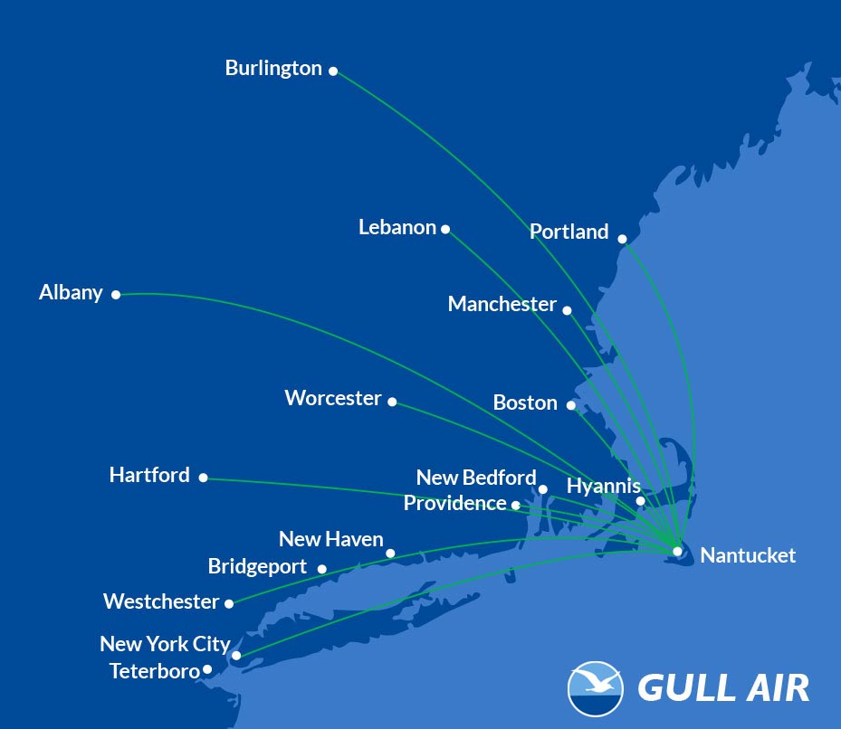 Nantucket Charter Airlines Gull Air, Private Flights Anywhere in the Northeast.